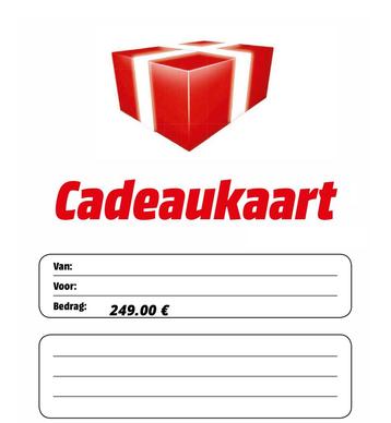 Mediamarkt cadeaukaart beschikbaar voor biedingen
