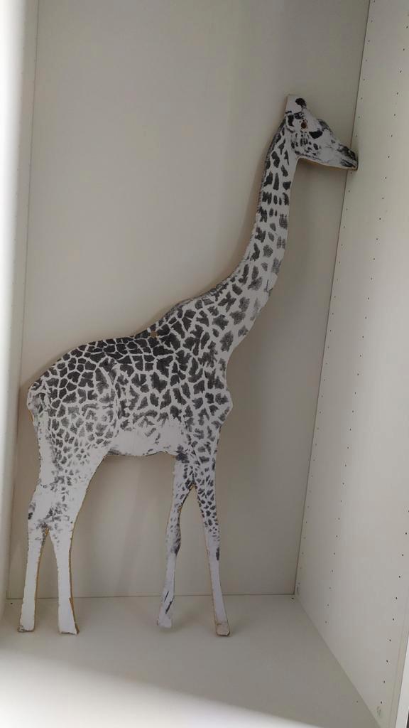 Houten Giraffe Wanddecoratie, Kinderen en Baby's, Kinderkamer | Inrichting en Decoratie, Gebruikt, Ophalen of Verzenden