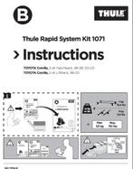 Voetenset en kitset Thule voor dakdragers Toyota Corolla, Thule, Gebruikt, Ophalen of Verzenden, Thule
