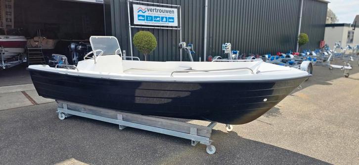 Zo goed als nieuw sunrise 470 met 9.8 pk Tohatsu 4t, Watersport en Boten, Vis- en Consoleboten, Zo goed als nieuw, Tot 10 pk, 3 tot 6 meter