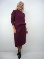 *Abfab Vintage Tweedelige Wollen Set L*, Kostuum of Pak, Paars, Maat 42/44 (L), Ophalen of Verzenden