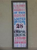 Oud pubbord Saloon bord vintage pub bar reclamebord 48x16cm, Ophalen of Verzenden