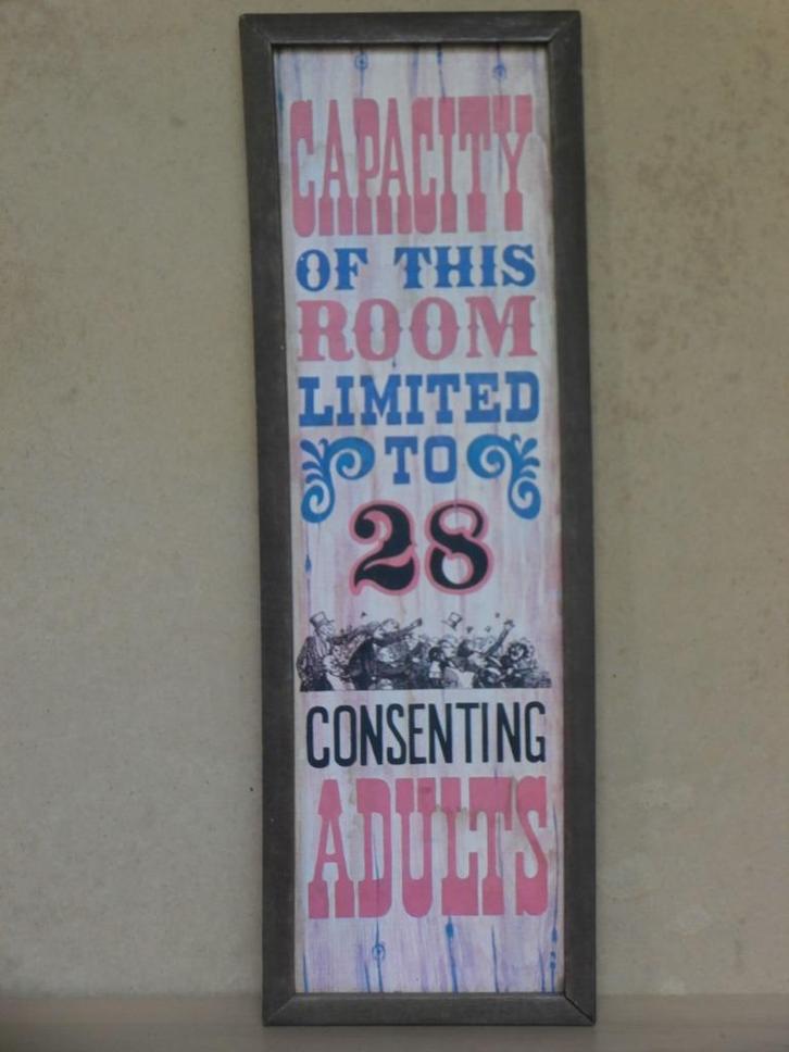 Oud pubbord Saloon bord vintage pub bar reclamebord 48x16cm, Antiek en Kunst, Curiosa en Brocante, Ophalen of Verzenden