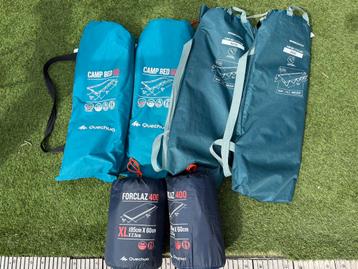 4x decathlon veldbed en 2x slaapmatje beschikbaar voor biedingen