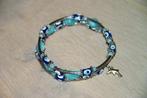 Te koop: Armband zilverkleur, blauw, dolfijn, boze oog/Nazar, Overige materialen, Nieuw, Ophalen of Verzenden, Met bedels of kralen