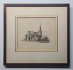 Oude Kerk Oosterbeek na aquarel Maria Vos 1856, Antiek en Kunst, Ophalen of Verzenden