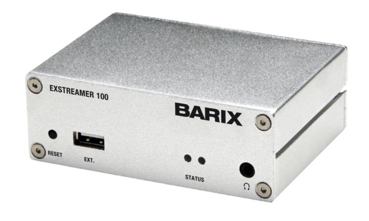 Audio streamer ;  Barix Exstreamer 100 + MM eli USB plug, Computers en Software, Pc- en Netwerkkabels, Zo goed als nieuw, Ophalen of Verzenden