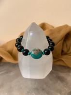Git jet turkoois beschermt aura straling healing magie uniek, Ophalen of Verzenden, Nieuw, Blauw, Met edelsteen