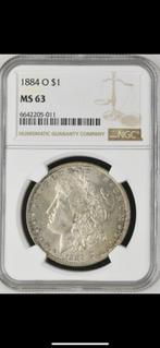 Ngc morgan dolllar 1884 O zilver ms 63, Ophalen of Verzenden, Noord-Amerika, Zilver