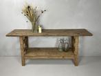 Sidetable Woods | Meerder maten | Handgemaakt | Baan Woods, 100 tot 150 cm, Nieuw, Ophalen of Verzenden, Side table, Sidetable, Landelijk, Robuust, Industrieel, Hout
