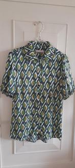 Studio Anneloes mooie blouse in groentinten met pofmouwen M, Maat 38/40 (M), Studio Anneloes, Verzenden, Zo goed als nieuw