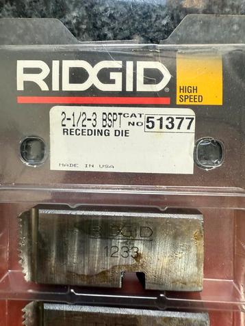 RIDGID 51377 high speed snijkussen set beschikbaar voor biedingen