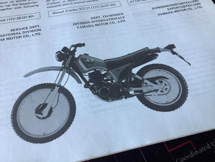 Yamaha XT125 Service Manual - 1983, Motoren, Handleidingen en Instructieboekjes, Yamaha, Verzenden