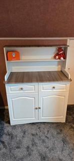 commode met opzet, 2 deuren en 2 lades. notenkleur blad, Kinderen en Baby's, Kinderkamer | Commodes en Kasten, Ophalen, 50 tot 70 cm