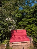 Set van 2 VidaXL Rozerode pallet kussens, Tuin en Terras, Tuinmeubel-accessoires, Ophalen, Zo goed als nieuw