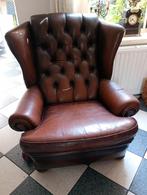 Mooie leren oor fauteuil. Chesterfield stijl.Alleen ophalen., Huis en Inrichting, Fauteuils, Ophalen, Gebruikt, 75 tot 100 cm