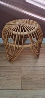 Rotan Poef - Zeer Goede Staat, Ophalen, Minder dan 50 cm, Rond, Zo goed als nieuw