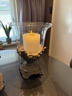 2 Windlichten met Kaars en grote led waxine, Huis en Inrichting, Overige materialen, 25 tot 50 cm, Nieuw, Ophalen of Verzenden