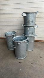 Gegalvaniseerde vuilnisbakken 5 stuks zonder deksel, Doe-het-zelf en Verbouw, Overige Doe-het-zelf en Verbouw, Ophalen, Nieuw