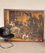 Groot Jan Steen schilderij XXL paneel jaren 50/60 gemaakt, Antiek en Kunst, Ophalen