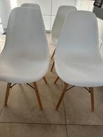 4 witte stoelen, Huis en Inrichting, Stoelen, Ophalen, Gebruikt, Wit, Twee