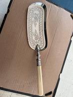 Antieke verzilverde visschep, Antiek en Kunst, Ophalen of Verzenden, Ovaal, Minder dan 50 cm, Minder dan 100 cm