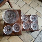 Schaal met bordjes, Huis en Inrichting, Keuken | Servies, Ophalen of Verzenden, Bord(en), Overige stijlen, Glas