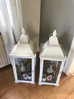 2 kandelaars nieuwstaat, Wit, Ophalen of Verzenden, Zo goed als nieuw, Metaal