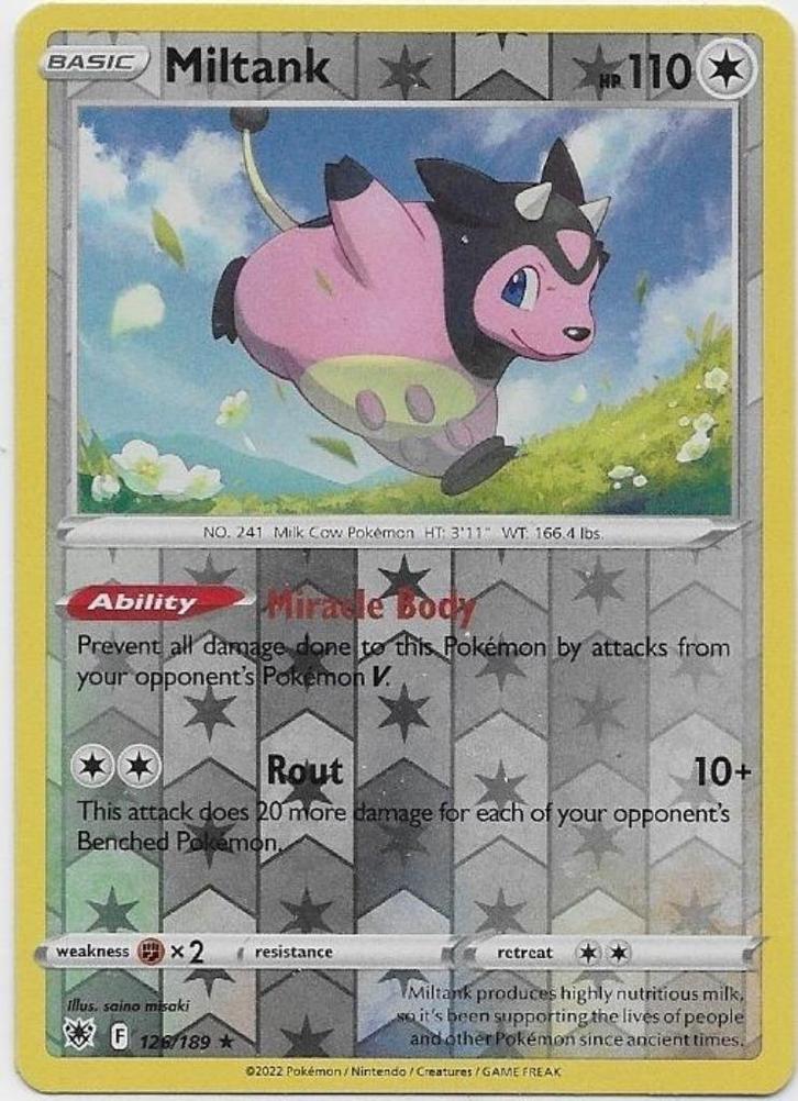 Astral Radiance,  Miltank [reverse] 126/196, Hobby en Vrije tijd, Verzamelkaartspellen | Pokémon, Nieuw, Losse kaart, Verzenden