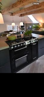 Smeg 6-pits gasfornuis 90 cm, Ophalen, Zwart, 50 tot 100 cm, Zo goed als nieuw