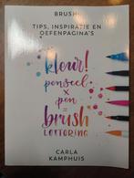 Brushlettering boek - Tips, inspiratie en oefenpagina's, Ophalen of Verzenden, Zo goed als nieuw, Tekenen en Schilderen, Carla Kamphuis