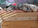 Bed met 3  laden , lattenbodem en matras en bijpassend buro, Huis en Inrichting, Slaapkamer | Bedden, Ophalen, Gebruikt, 90 cm
