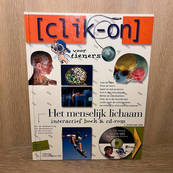 Clik-on: Het menselijk lichaam - Interactief boek, Boeken, Encyclopedieën, Zo goed als nieuw, Los deel, Medisch, Ophalen of Verzenden