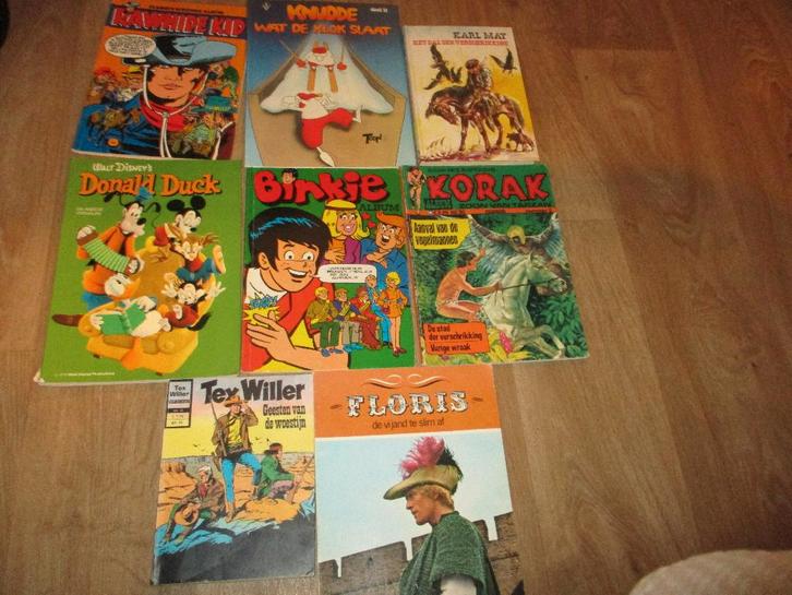 8 stripboeken strips comics oa Binkje Rawhide Knudde Tex Wil, Boeken, Strips | Comics, Gelezen, Meerdere comics, Europa, Ophalen of Verzenden