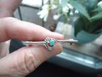 mooi klein echt zilveren navajo broche reiger met turquoise, Sieraden, Tassen en Uiterlijk, Broches, Minder dan 4 cm, Ophalen of Verzenden