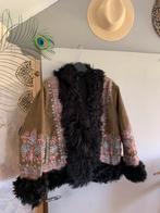 Vintage Afghaanse lammy coat S M bohemian embroidery jas, -, Ophalen of Verzenden, Zo goed als nieuw, Maat 36 (S)