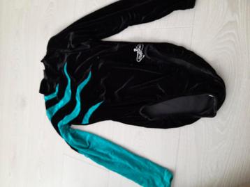  MilanoTurn pak zwart met groene/blauwe strepen 152/164 beschikbaar voor biedingen