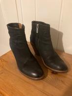 Degelijke zwarte leren laarsjes met hak van Shabbies, mt 40, Shabbies, Verzenden, Zwart, Lage of Enkellaarzen