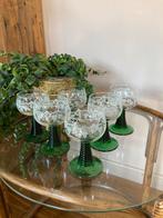 6X Roemer wijnglazen groene voet 200ml, Ophalen of Verzenden