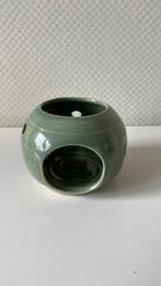 Vintage waxinelicht, Overige materialen, Gebruikt, Ophalen of Verzenden, Groen