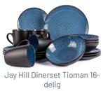 Nieuw 16 delig servies(2x), Jay Hill Dinerset Tioman, zwart, Nieuw, Overige stijlen, Ophalen of Verzenden