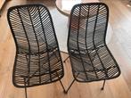 Twee zwarte rotan stoelen Bloomingville, Huis en Inrichting, Stoelen, Ophalen, Zo goed als nieuw, Zwart, Twee