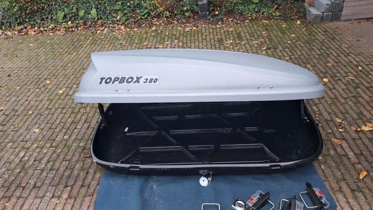 Topbox 380 dakkoffer voor auto, Auto diversen, Dakkoffers, Gebruikt, Ophalen