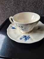 Petrus Regout Riva Kop en Schotel Wit Blauw, Antiek en Kunst, Antiek | Servies los, Ophalen of Verzenden