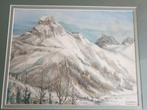 Aquarel Schilderij van J.W. Akkerman - Engelberg 1973, Ophalen of Verzenden