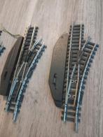 Minitrix Wissels - 4 stuks (3x elektrisch, 1x hand), Gebruikt, Gelijkstroom, Trix, Rails