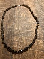 Ketting Rookkwarts - Elegant & Tijdloos, Bruin, Ophalen of Verzenden, Zo goed als nieuw, Steen of Mineraal