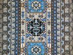 Handmade oriental wool Berber carpet Fez blue 206x310cm, Gebruikt, Crème, 200 cm of meer, Ophalen of Verzenden