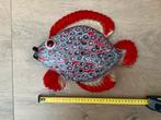 Nieuw Murano glad vis beeld 25x30 cm rood grijs, Antiek en Kunst, Ophalen