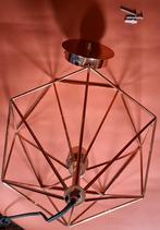 koperkleurige plafondlamp octaeder metaaldraad, Ophalen, Gebruikt, Metaal, Modern